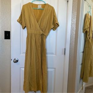 Urban Outfitters mustard wrap dress sz M